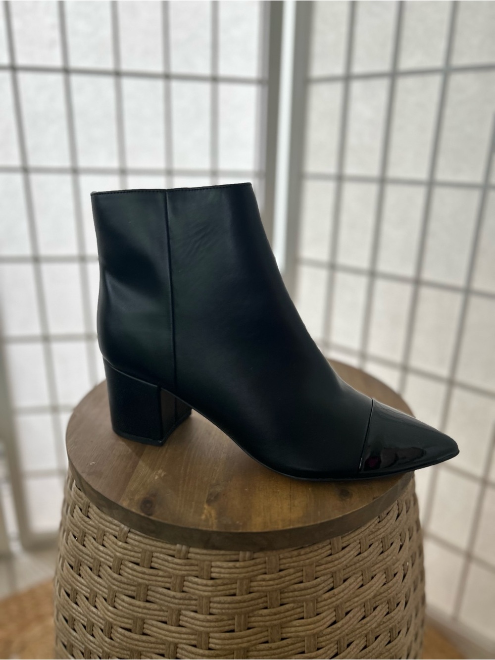🖤 NIB Marc Fisher JELANIE2 Ankle Boots Size 9 | Black Cap Toe Block Heel Booties